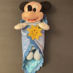 Disney Parks - Disney Babies Mickey Mouse Baby Plush with Blanket Toy